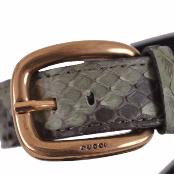 NIB GUCCI GENUINE PYTHON LEATHER SANDALS SHOES - Picture 6 of 7